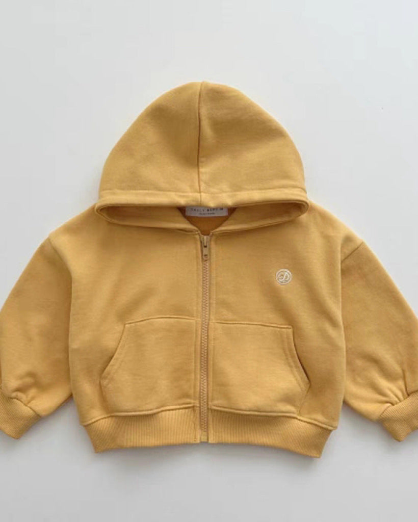 Casual Zipped Baby Coat Pants 2pcs Set