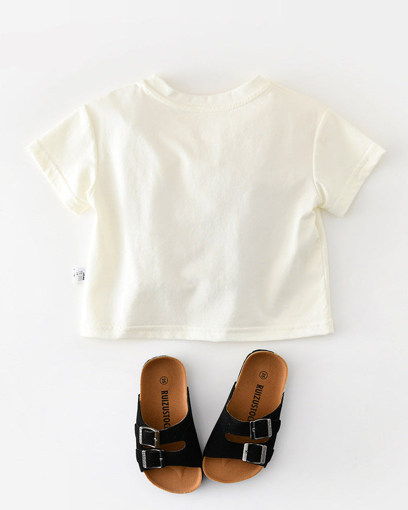 Paw Letter Baby Short Sleeve Tee