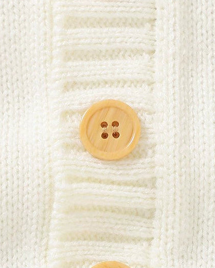 Geometric Pattern Knitted Baby Jumpsuits Hat