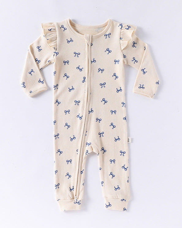 Cotton Soft Heart Long Sleeve Baby Jumpsuits/Romper