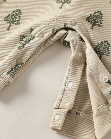 Tree Animal Soft Long Sleeve Baby Jumpsuits