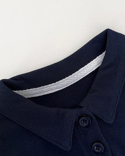 Casual Solid Color Polo Baby Romper/Jumpsuits