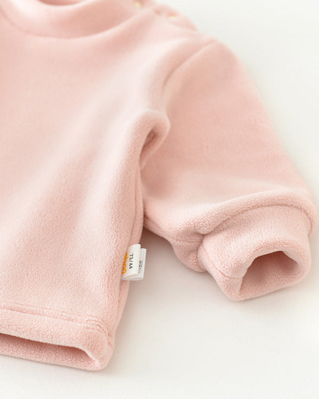Warm Fleece Tulip Pattern Baby Jumpsuits Sweatshirt