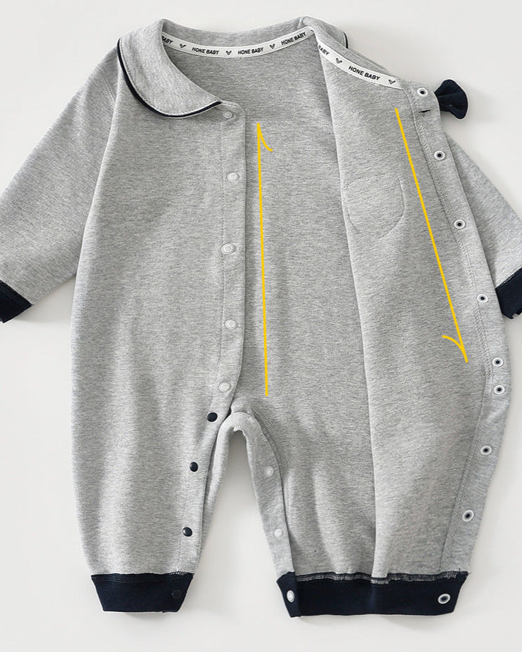 Gentleman Bow Tie Cotton Baby Jumpsuits