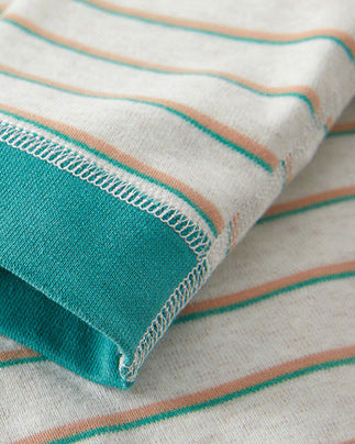 Striped Cotton Buttoned Long Sleeve Baby Jumpsuits