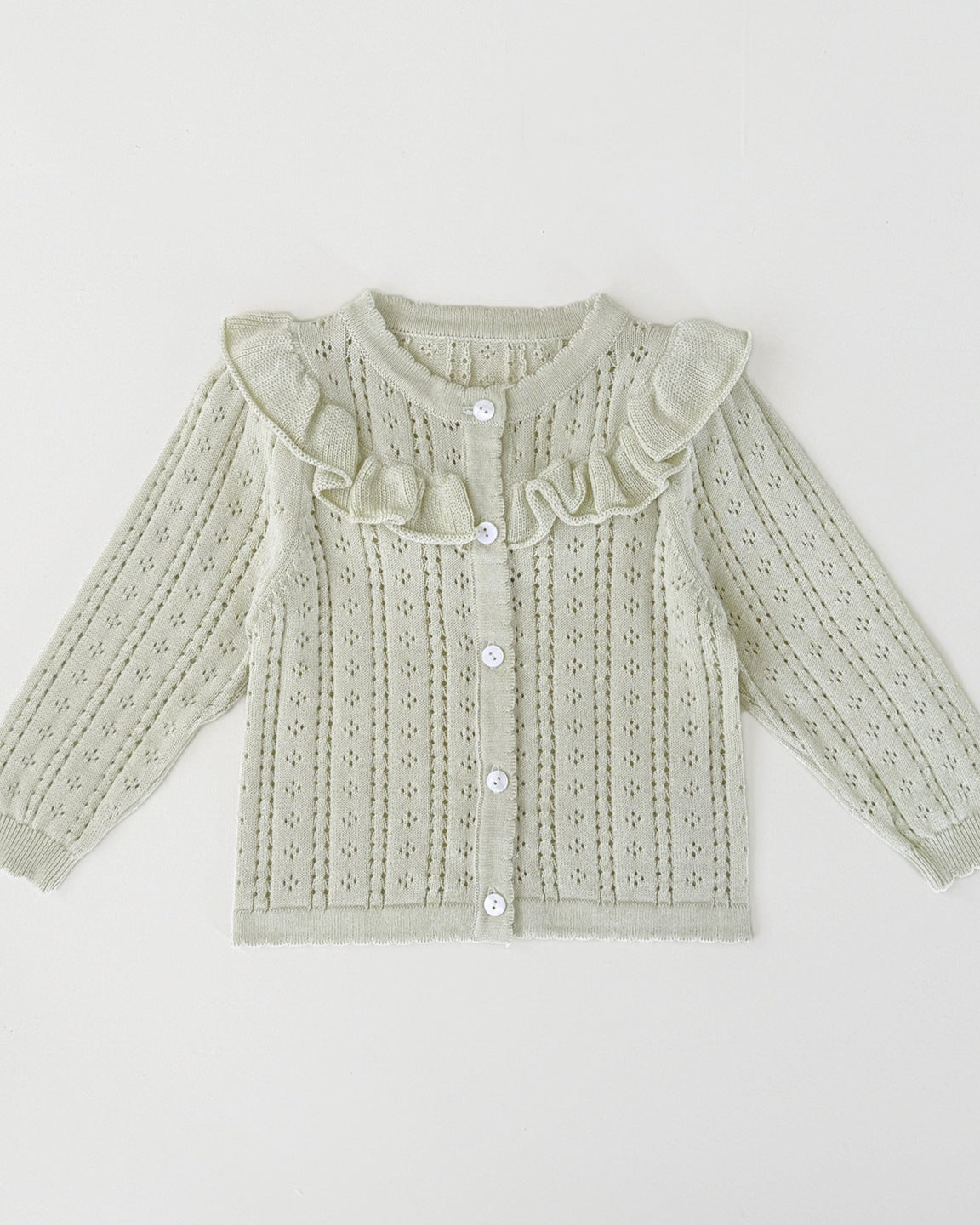 Sweet Hollowed-out Baby Girl Sweater Cardigan