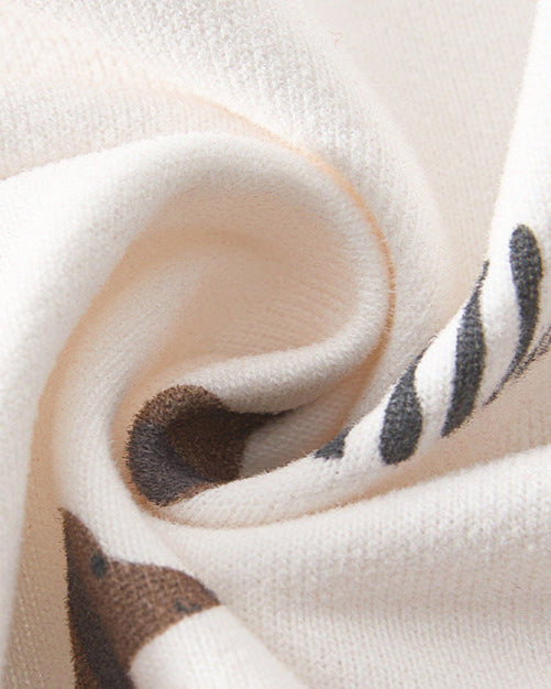 Cotton Printed Zipped Baby Ear Hooded Jumpsuits