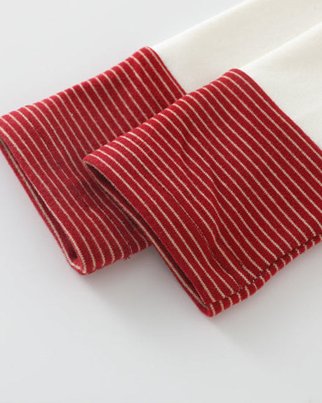 Puppy Striped Color Block Long Sleeve Baby T-shirt