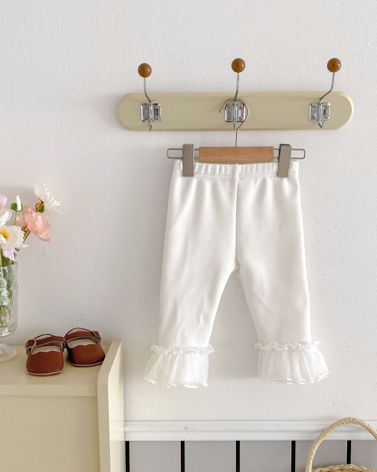 Warm Lace Decor Cotton Baby Pants