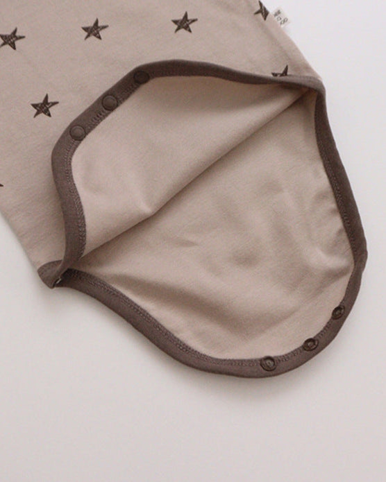 Star Moon Cotton Long Sleeve Baby Romper Pants Hat
