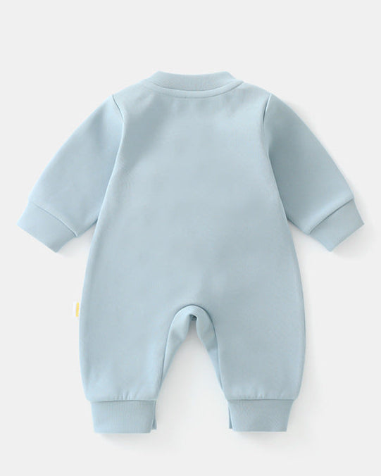 OK HI Letter Decor Long Sleeve Baby Jumpsuits