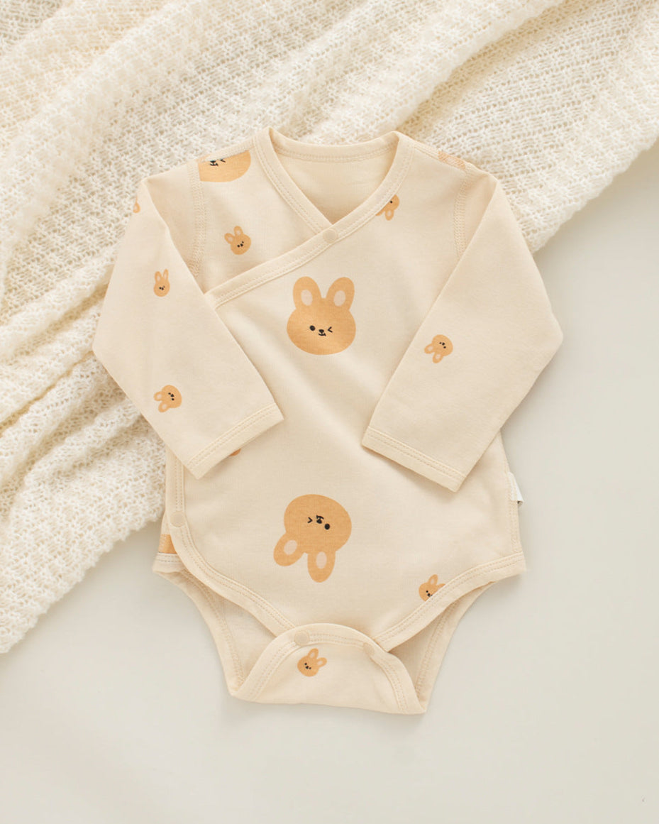 Animal Tree Pattern Cotton Long Sleeve Baby Romper