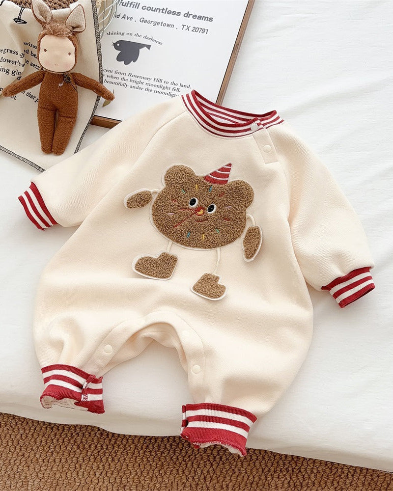 Doll Decor Long Sleeve Baby Jumpsuits