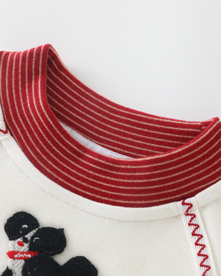 Puppy Striped Color Block Long Sleeve Baby T-shirt