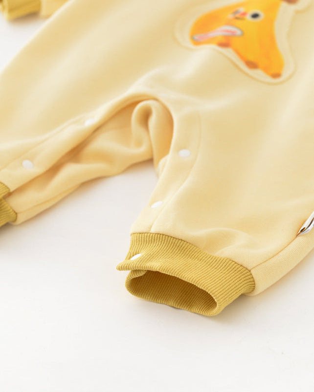 Cartoon Banana Decor Long Sleeve Baby Jumpsuits