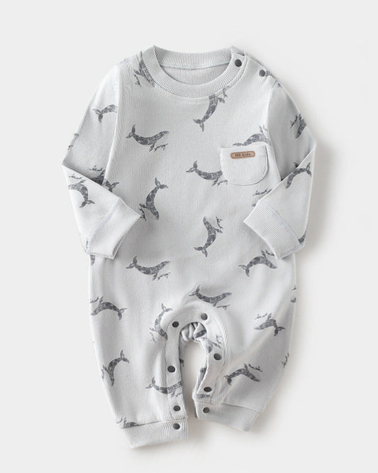 Tree Animal Soft Long Sleeve Baby Jumpsuits