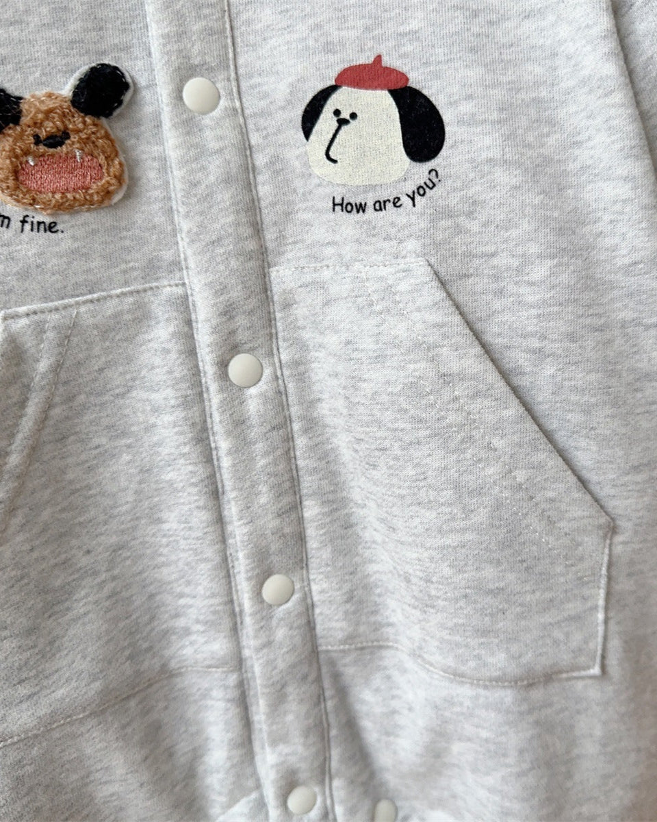 Puppy Ear Hooded Long Sleeve Baby Jumpsuits
