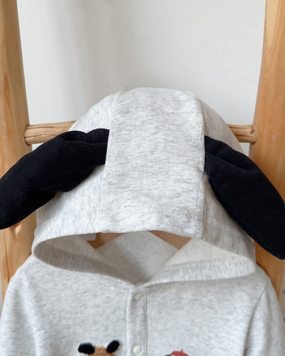 Puppy Ear Hooded Long Sleeve Baby Jumpsuits