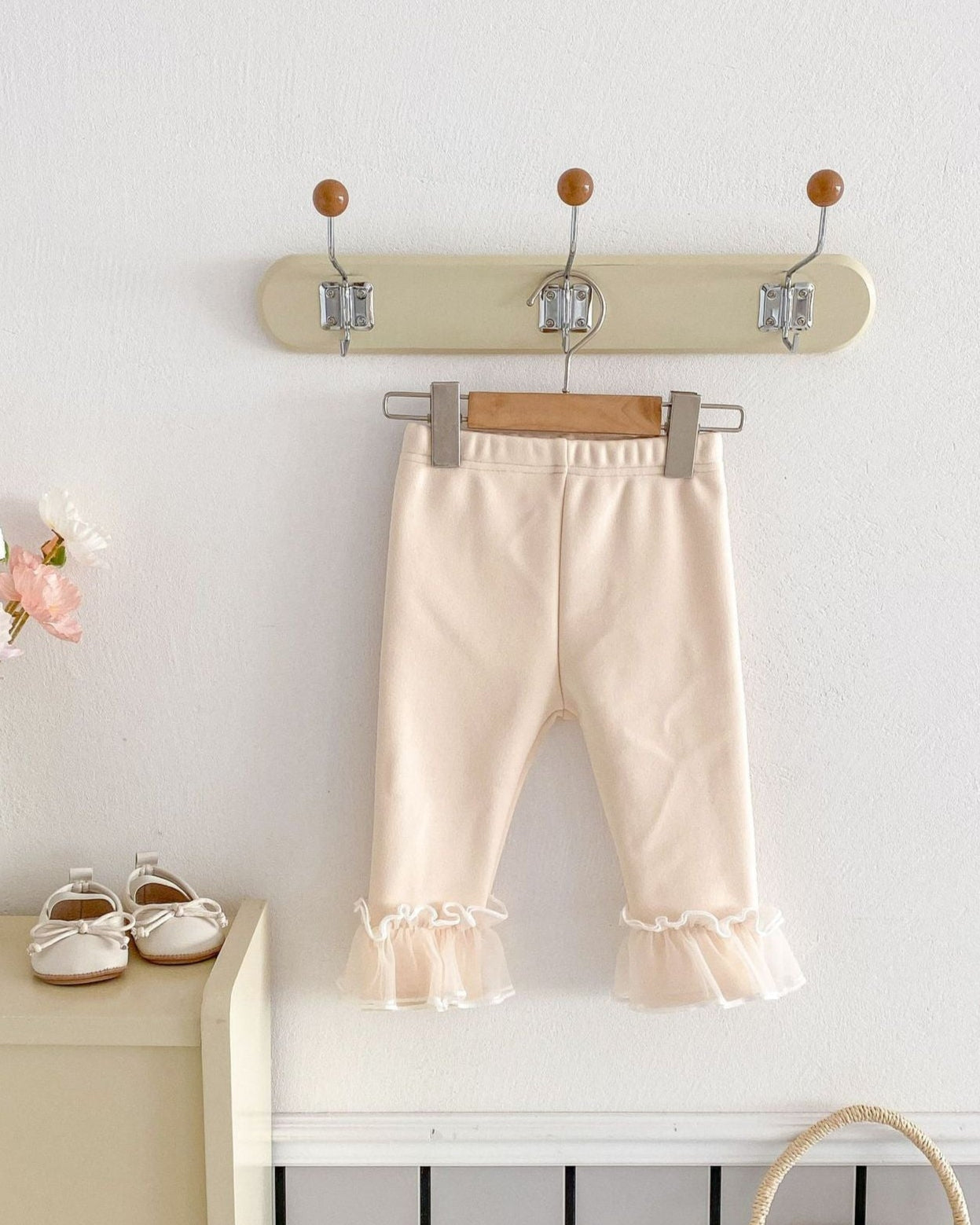 Warm Lace Decor Cotton Baby Pants