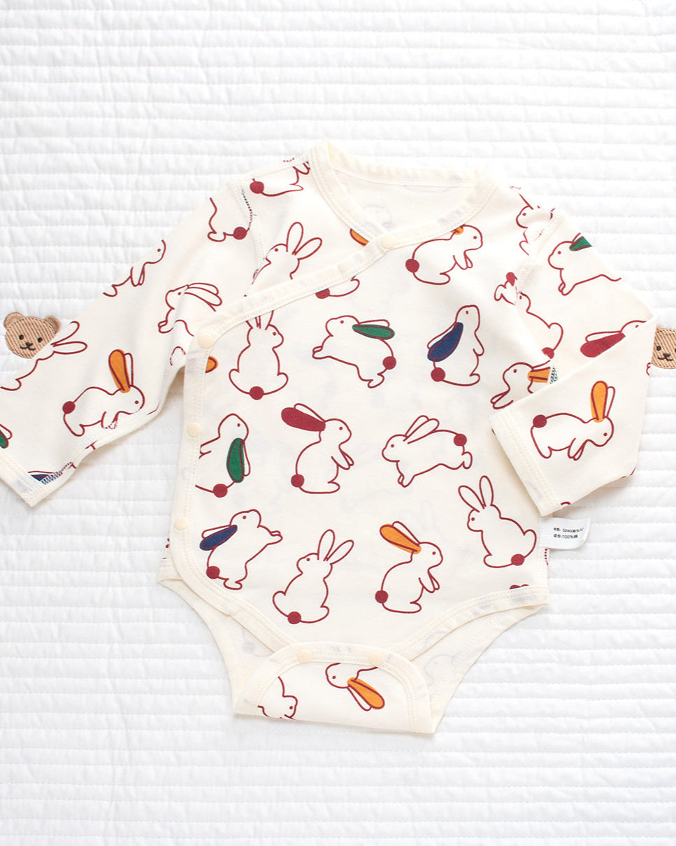 Animal Tree Pattern Cotton Long Sleeve Baby Romper