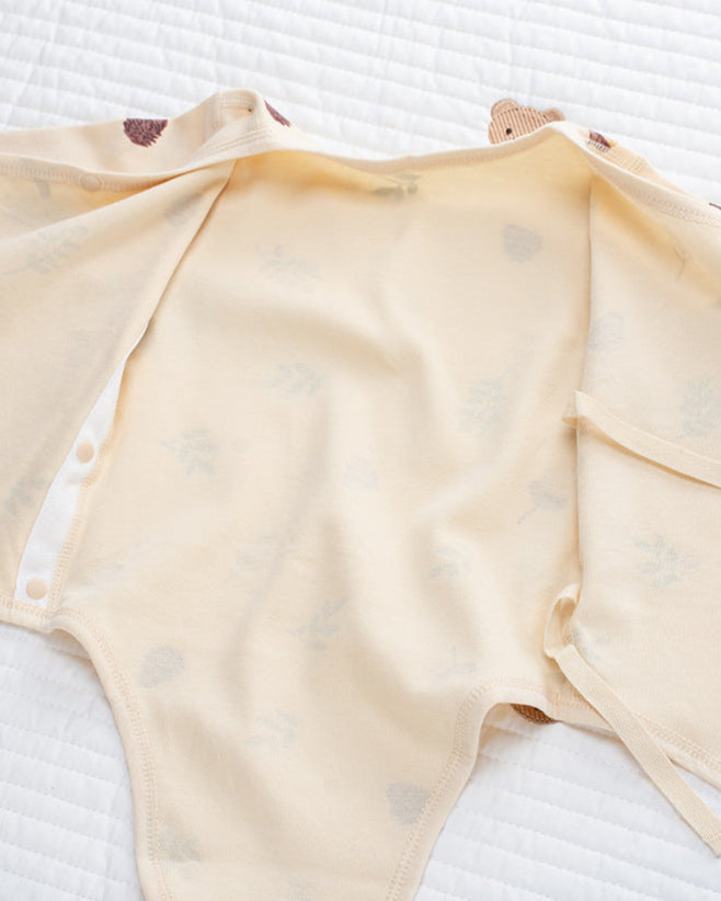 Animal Tree Pattern Cotton Long Sleeve Baby Romper
