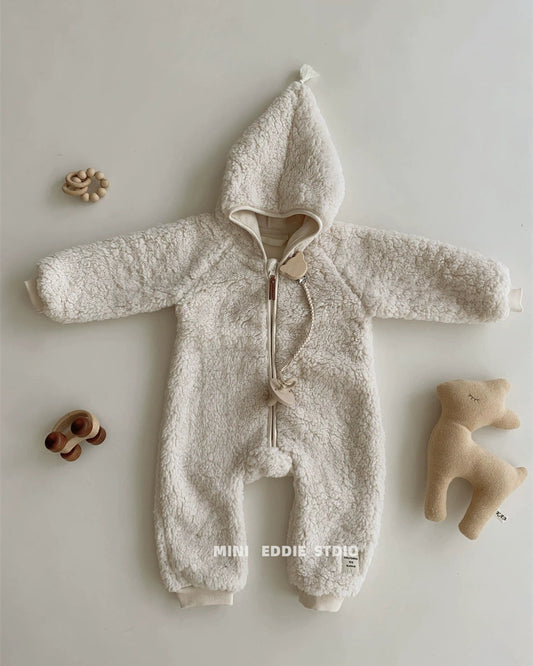 Polar Fleece Solid Color Baby Jacket/Jumpsuits