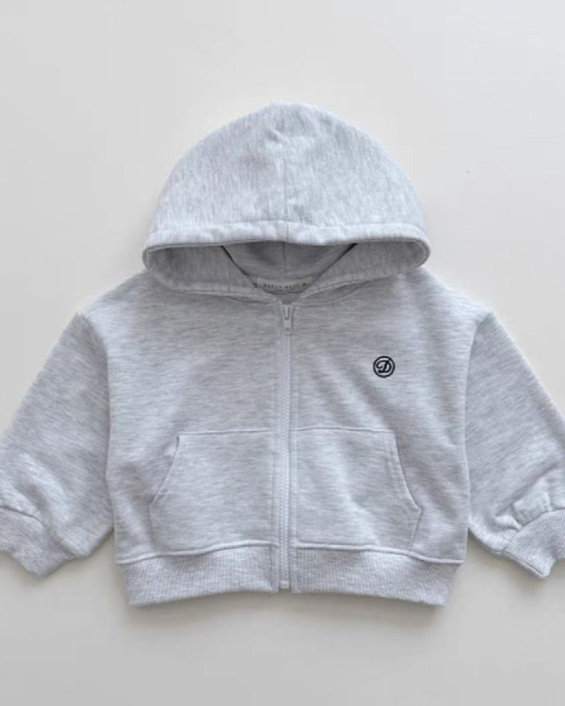 Casual Zipped Baby Coat Pants 2pcs Set
