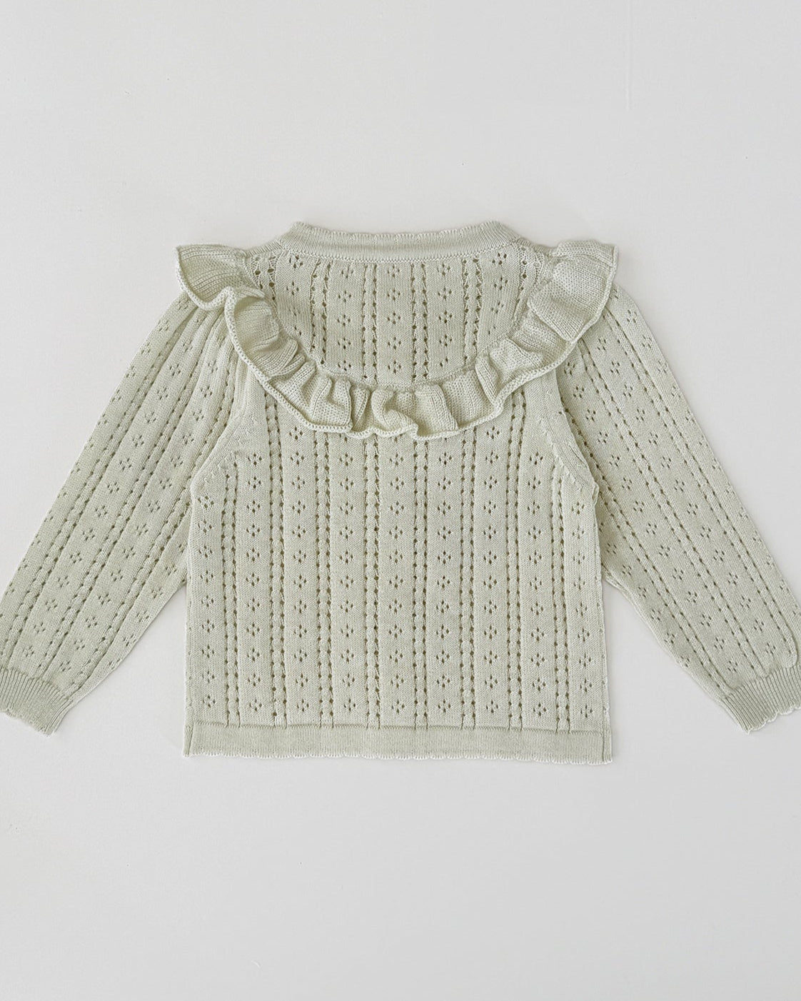 Sweet Hollowed-out Baby Girl Sweater Cardigan