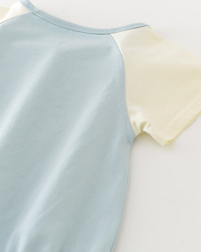 Koala Pattern Raglan Short Sleeve Baby Romper