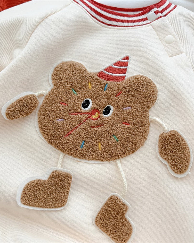 Doll Decor Long Sleeve Baby Jumpsuits
