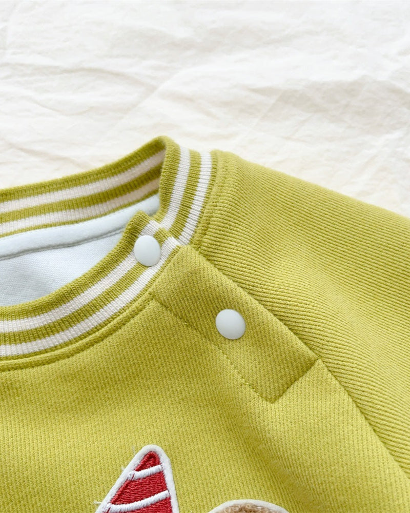 Doll Decor Long Sleeve Baby Jumpsuits