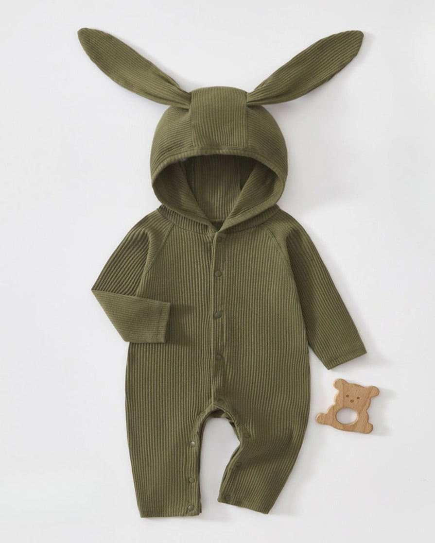 Rabbit Ear Hooded Long Sleeve Baby Jumpsuits