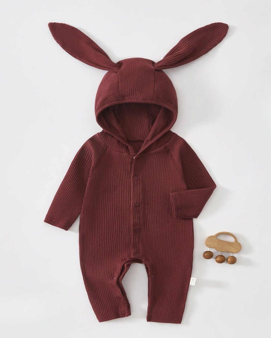 Rabbit Ear Hooded Long Sleeve Baby Jumpsuits