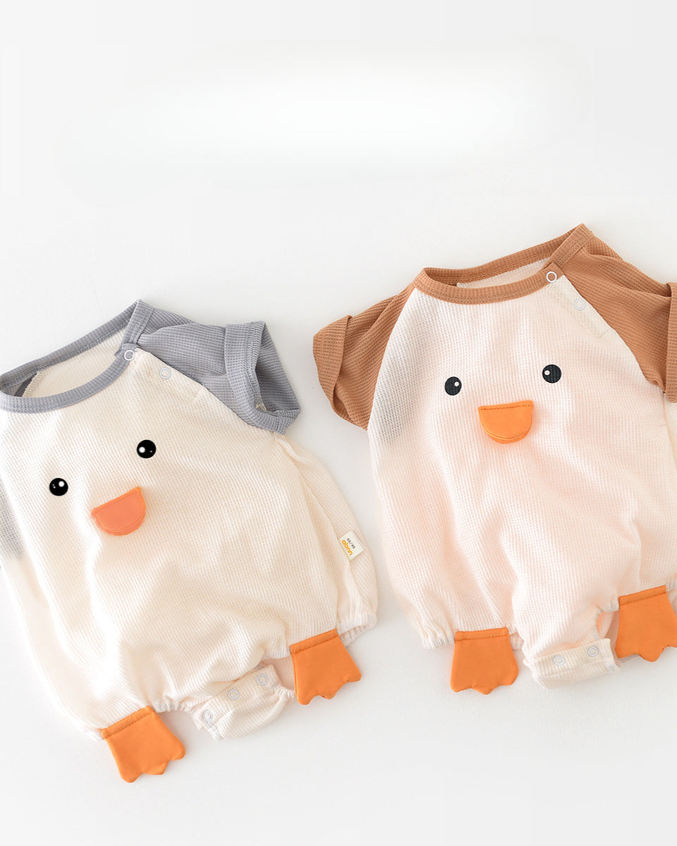 Penguin Pattern Short Sleeve Baby Romper