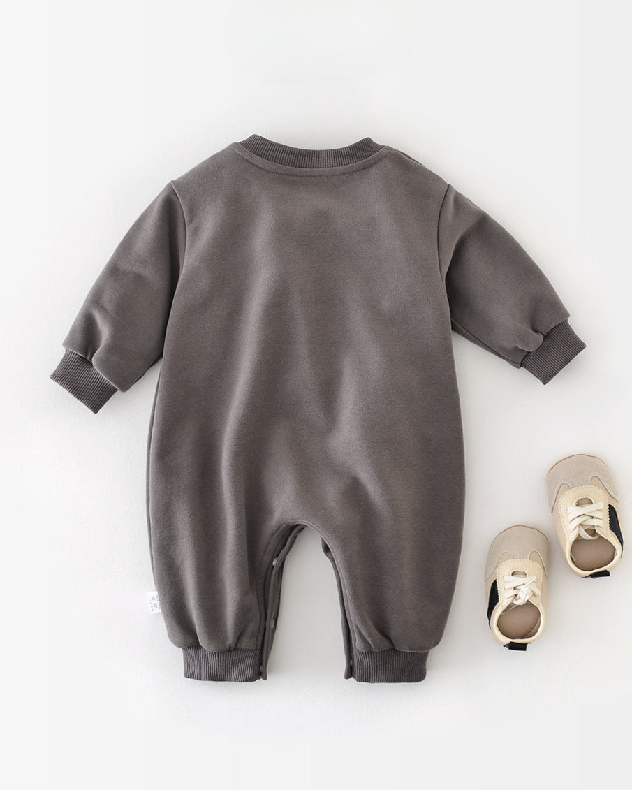 Elephant Pattern Long Sleeve Baby Jumpsuits