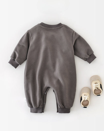 Elephant Pattern Long Sleeve Baby Jumpsuits