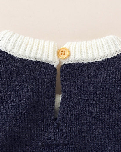 Christmas Santa Knitted Baby Jumpsuits with Hat