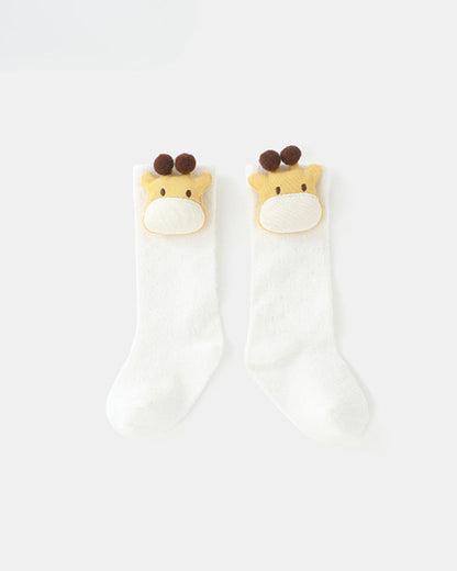Giraffe Pattern Short Sleeve Romper/Socks