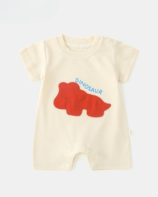 Dinosaur Pattern Cotton Short Sleeve Baby Jumpsuits