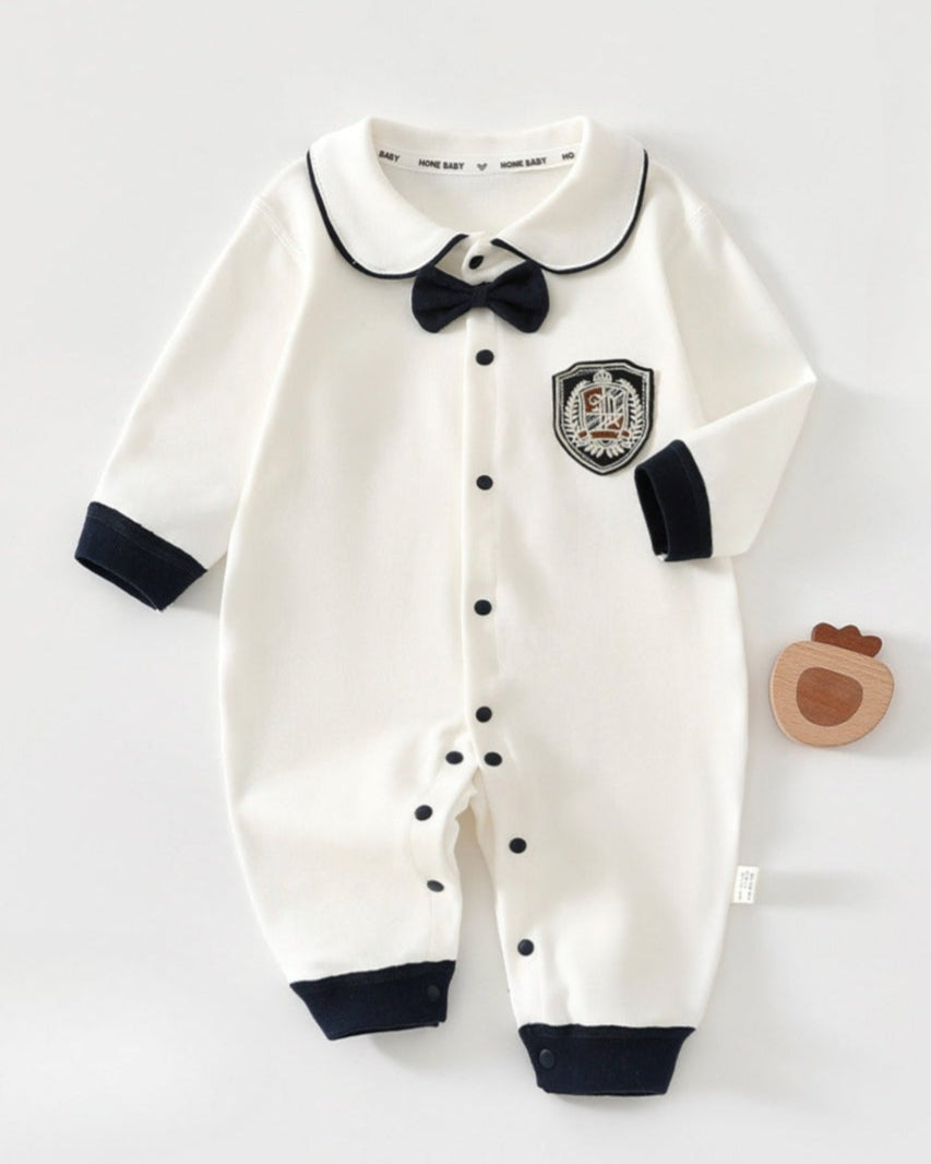 Gentleman Bow Tie Cotton Baby Jumpsuits