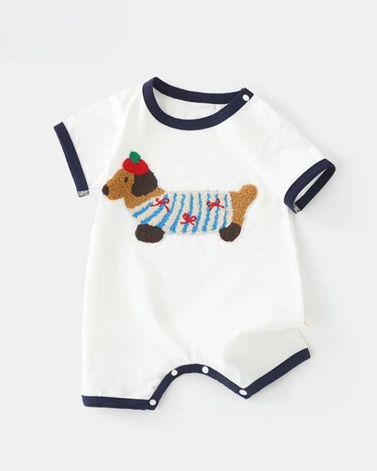 Cute Dachshund Pattern Baby Jumpsuits/Romper