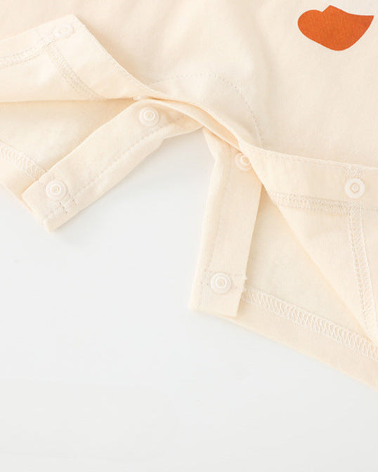 Duck Pattern Short Sleeve Baby Jumpsuits Hat Bag