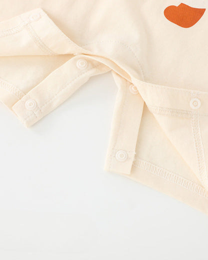 Duck Pattern Short Sleeve Baby Jumpsuits Hat Bag