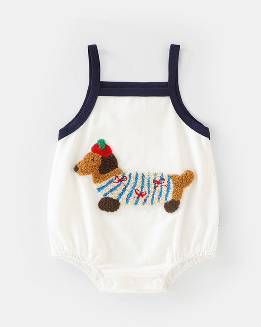 Cute Dachshund Pattern Baby Jumpsuits/Romper