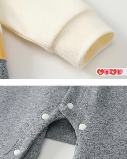 Tie Decor Navy Collar Baby Long Sleeve Jumpsuits