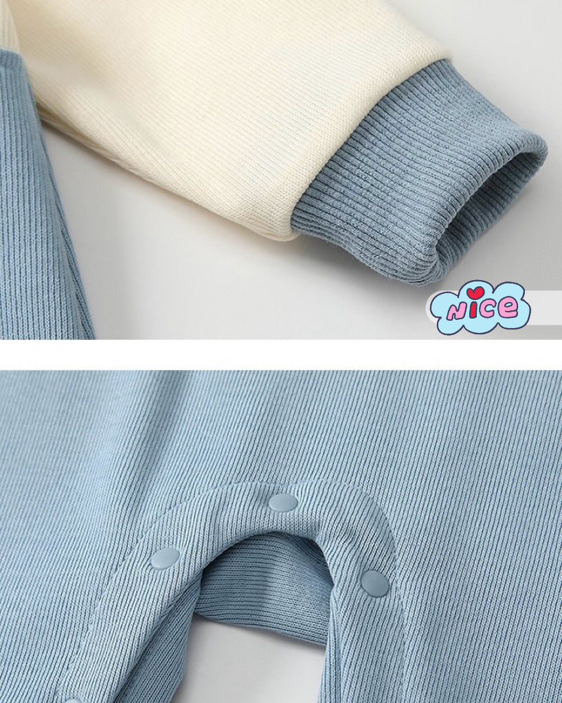 Shark Pattern Long Sleeve Baby Jumpsuits