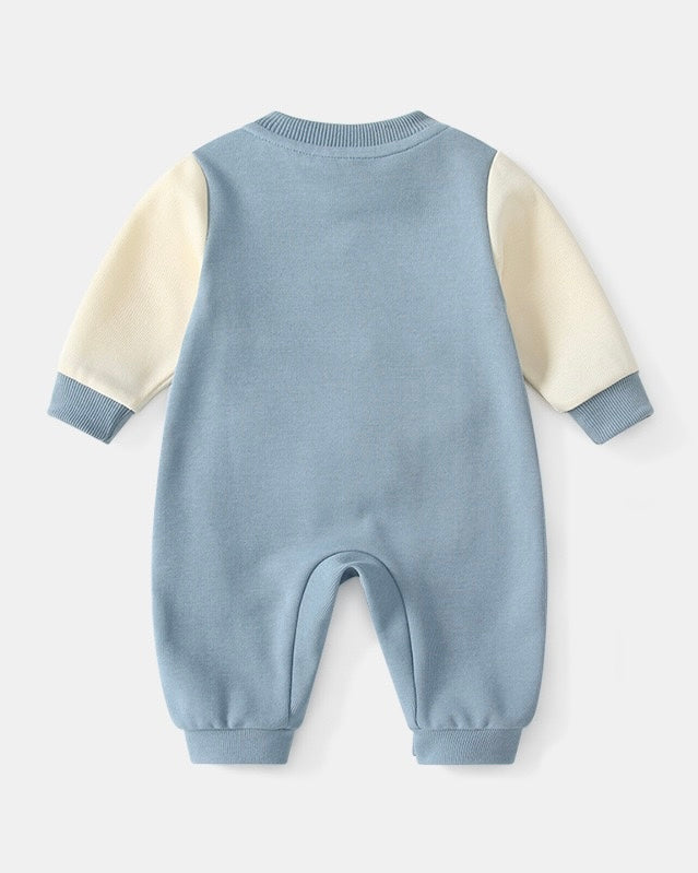 Shark Pattern Long Sleeve Baby Jumpsuits