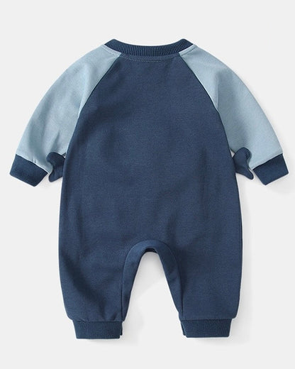 Shark Pattern Long Sleeve Baby Jumpsuits