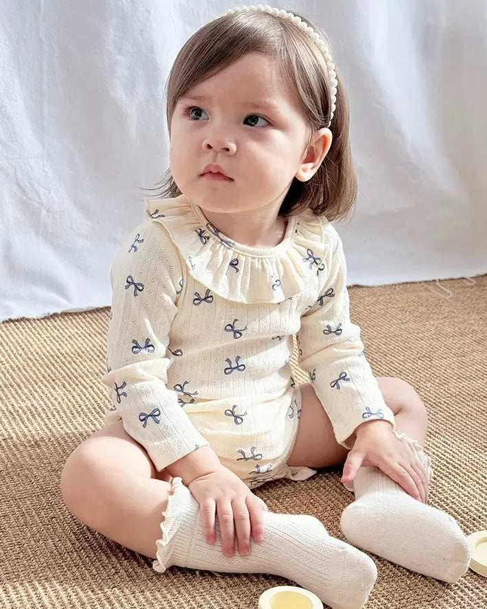 Cotton Soft Heart Long Sleeve Baby Jumpsuits/Romper