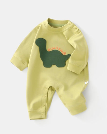 Dinosaur Letter Long Sleeve Baby Jumpsuits